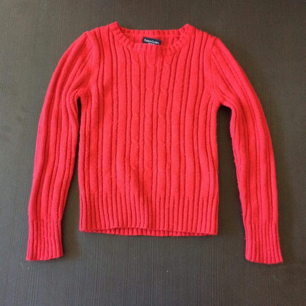 Faded Glory Girls Red Sweater